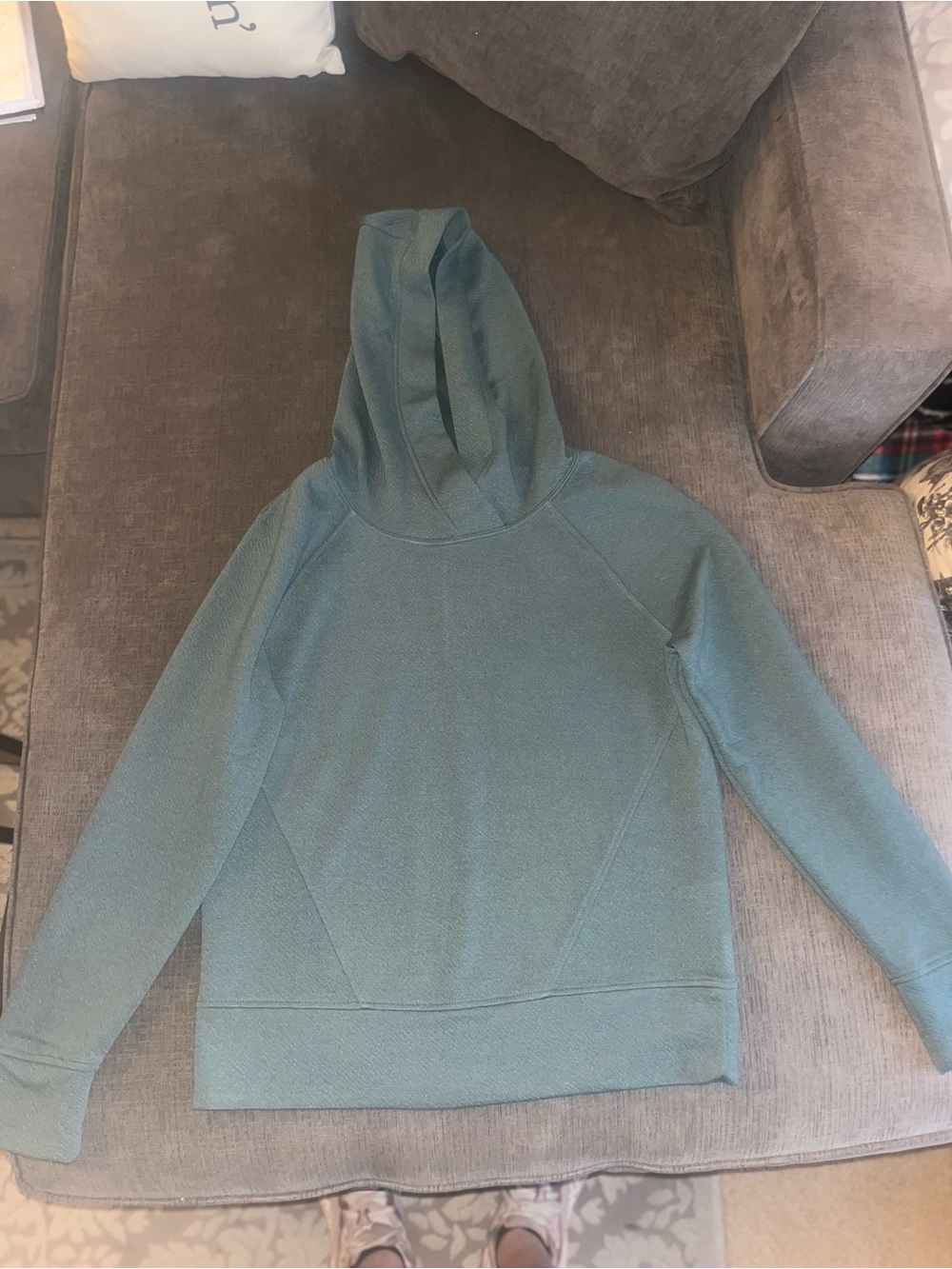 90 Degree By Reflex Teal Crewneck Hoodie Sweater